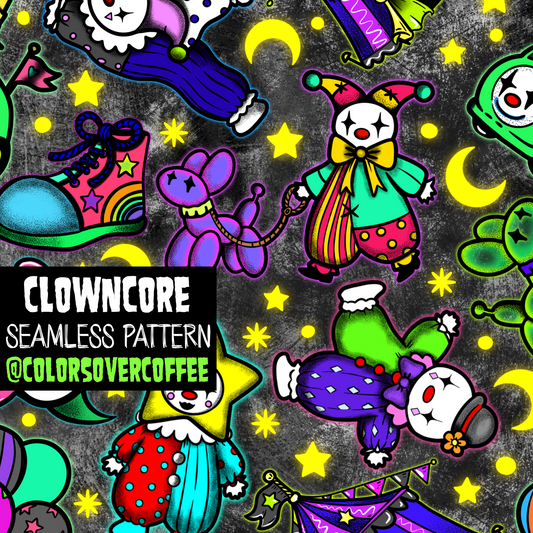 ClownCore Seamless Digital Pattern